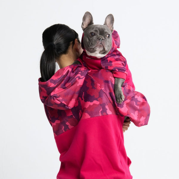 Fushia Camo Human Hoodie