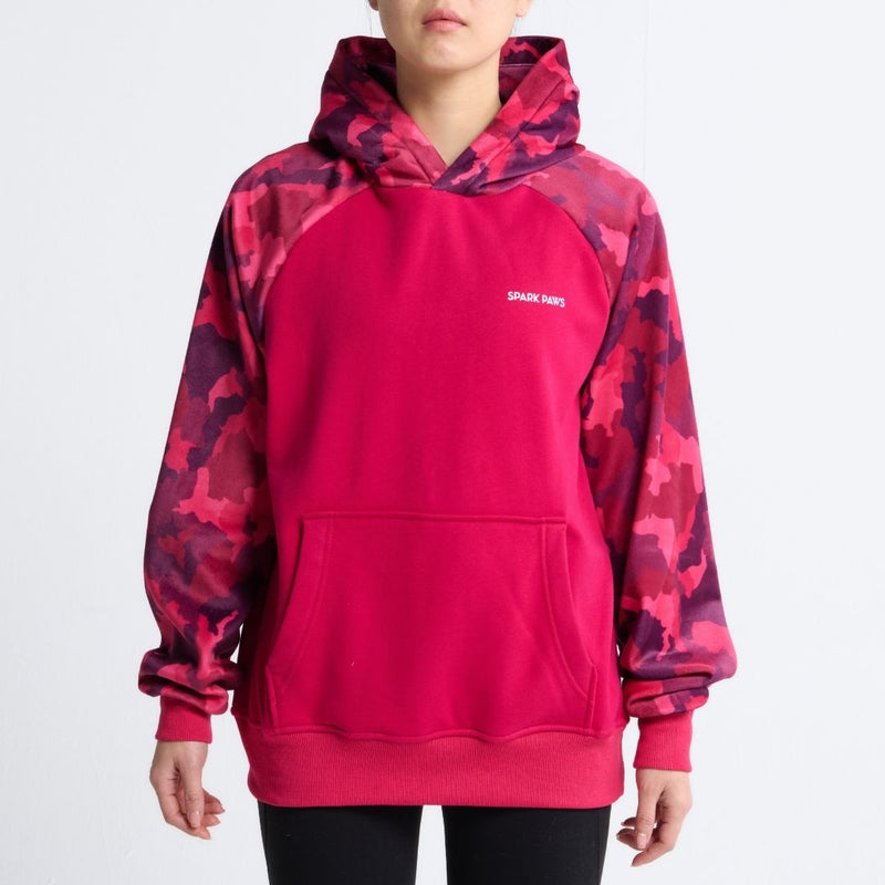 Fushia Camo Human Hoodie