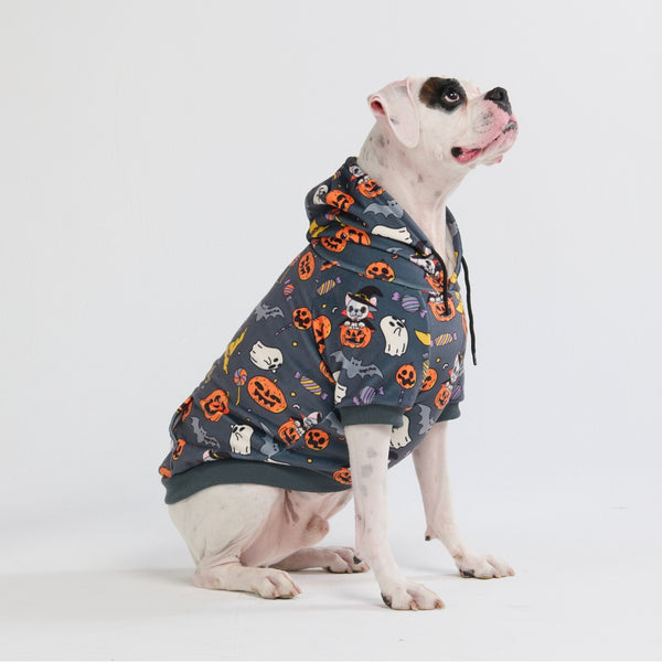 Halloween Honden Hoodie - Grijs