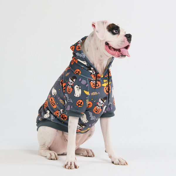 Halloween Honden Hoodie - Grijs