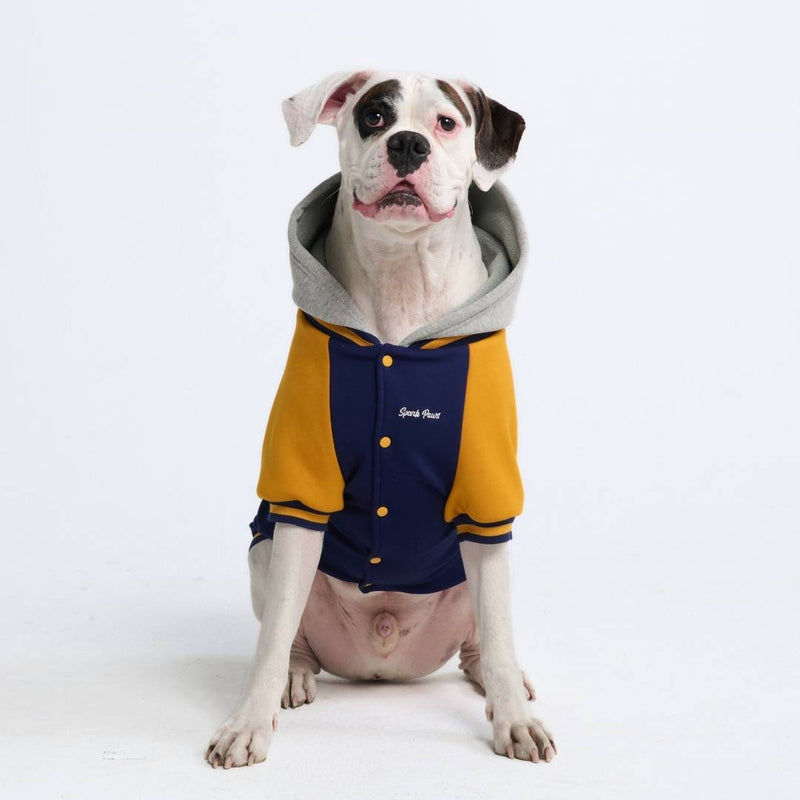 Dog Varsity Jacket - Blauw Geel