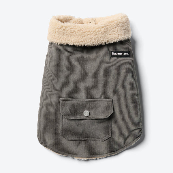 Corduroy Insulated Jacket - Grijs