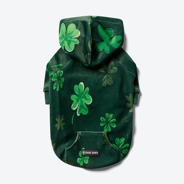 St. Patty's Hondenhoodie - Donkergroen