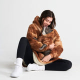 Fluffdreams oversized menselijke hoodie - Mokka