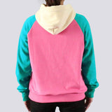 Pink Turquoise Cream Hoodie