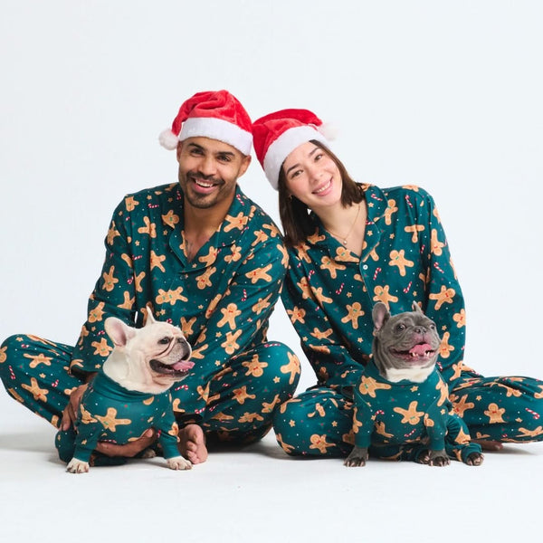 Kerst hondenpyjama - Peperkoekenmannetje